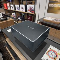 Nouvelles boîtes cadeaux magnétiques haut de gamme, imperméables, avec logo personnalisé, finition mate, en carton noir.