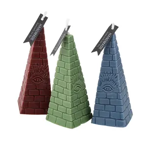 Hot sales Pyramid candle Aromatherapy trinket candle Triangular brick wall candle