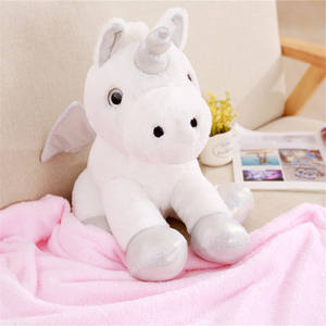 Ampliamente vendido, juguete de peluche de unicornio ecológico con alas, manta para bebé y juguetes para niños pequeños de 2 a 14 años, certificado EN71, mercado de EE. UU. - Product Image 3