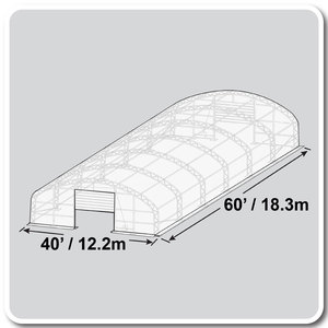 เต็นท์พลาสติกกันน้ำกันรังสียูวี40ฟุตใช้กลางแจ้งสำหรับคลังสินค้า - Product Image 6