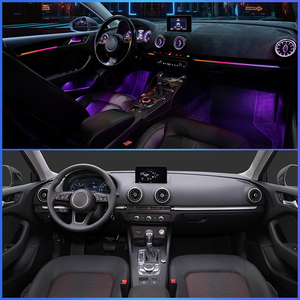 Éclairage d'ambiance TMPRO 64 couleurs LED 12V 3-5W avec modes de rythme musical multiples pour accessoires intérieurs Audi A3 2014-2020 - Product Image 2