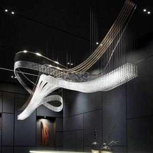 ANNO tùy chỉnh lớn kính đèn chùm ánh sáng nhà hàng trần trang trí hiện đại đèn chùm - Product Image 3