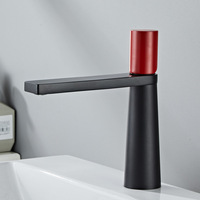 Robinet de lavabo monotrou en laiton moderne pour salle de bain