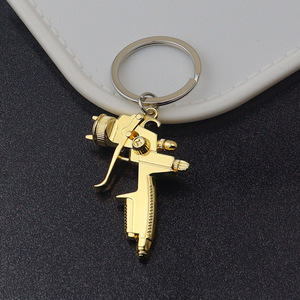LLavero de pistola de pulverización de agua gigante hidráulica para lavado de coches creativo conveniente, llavero de Metal de aleación de Zinc negro arcoíris dorado - Product Image 4