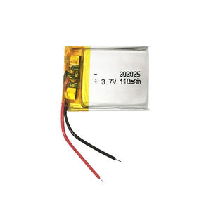 بطارية ليثيوم بوليمر قابلة لإعادة الشحن 302025 <span class=keywords><strong>3</strong></span>.7 فولت 110 مللي أمبير في الساعة 302030 351423 401525 402030 402035 402050 402060 402248 - Product Image 1