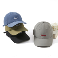 Casquette de baseball sportive 6 panneaux personnalisée avec logo brodé, séchage rapide, couleur unie, printemps-été, pour homme