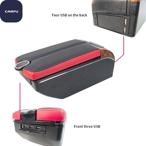 AC-443 Universal Car Central Console Armrest Box Double Layer <b>Storage</b> Luxury Cup Holder <b>Cushion</b> Pad Interior Kit - Product Image 2