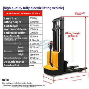 Space Saving Electric Forklifts, Fully Electric Pedestrian Pallet Forklifts, Compact Mini Stackers - Product Image 6