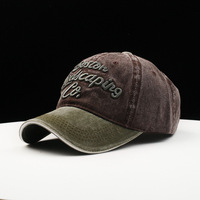 Gorra de Béisbol de 6 Paneles de Algodón Lavado con Efecto Desgastado, Multicolor, con Parches, Unisex, Deportiva, para el Sol, con Logotipo Personalizado OEM