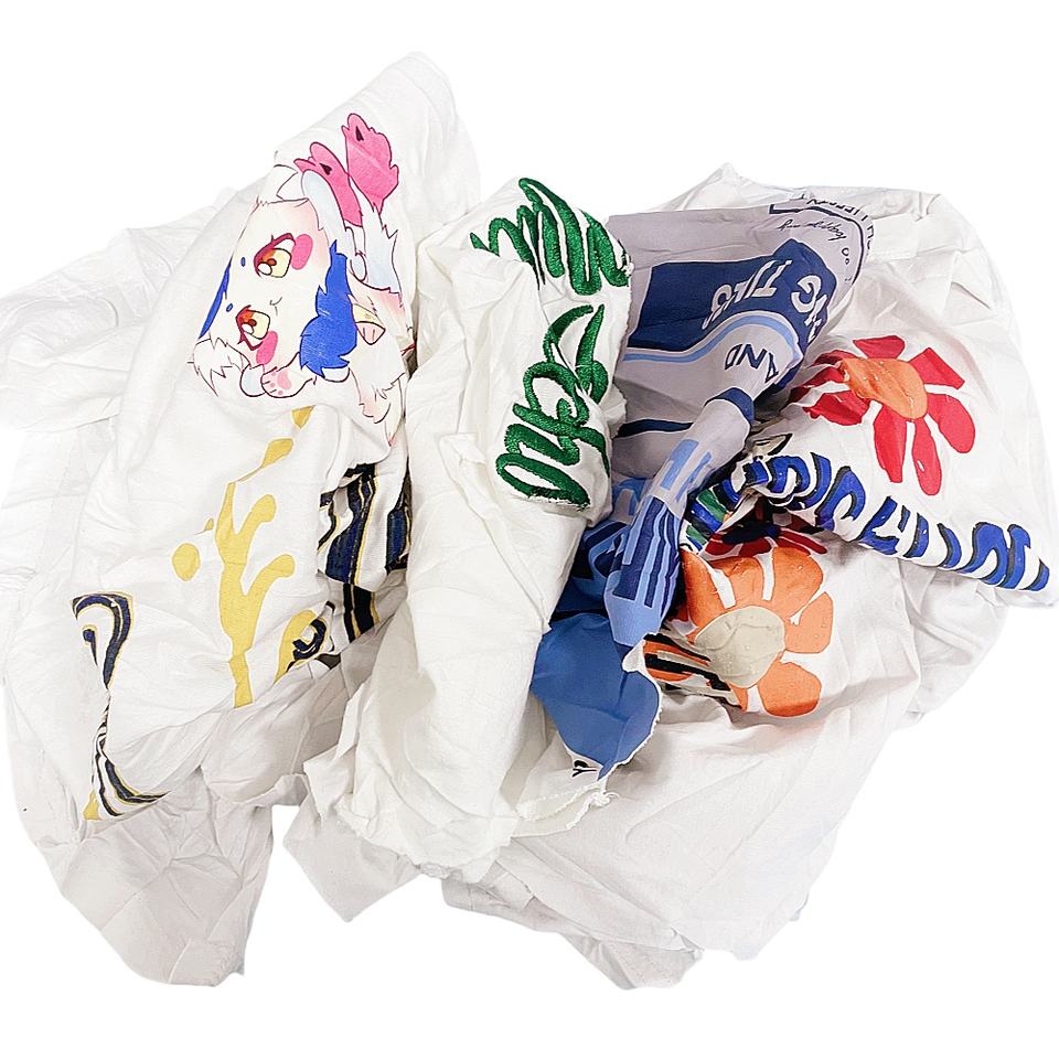 Industrial Grade Cotton Rags Fast Absorbing White Printed Rags for ...