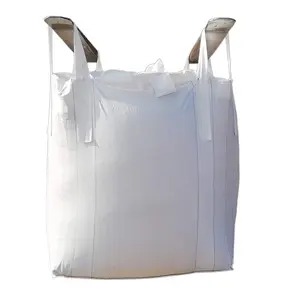 Bigためごみ建設廃棄物FIBC Bags用サイレージセメントBulk容器200- 1500kgs Topオープン/Skirt 4ループ
