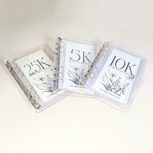 2.5K 5K 10K 12 mesi risparmio di denaro portafoglio raccoglitore di sfida con 12 fogli buste di bilancio PP per contanti soffing - Product Image 1