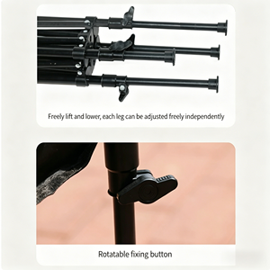 Outdoor Adjustable Folding Table 95x55x50 Cm With Storage For Camping Picnic Portable Height Adjustable Rectangular - Product Image 5