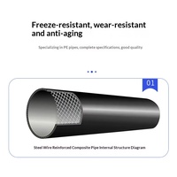 Tuyau composite en acier PE avec armature métallique pour l'incendie, l'eau potable et l'alimentation en eau, électrofusion, fusion à chaud, DN160 110mm