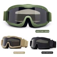 Yijia lunettes de chasse tactiques lunettes de régulateur de verre Airsoft lunettes de tir en plein air avec 3 lentilles interchangeables