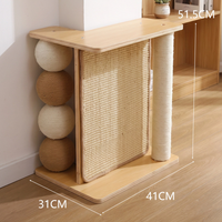 Table d'appoint pour chat 3-en-1 avec griffoir et poteau à gratter, protection de canapé contre les griffes de chat