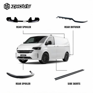 Kit di Modifica e Aggiornamento Auto: Spoiler Anteriore, Minigonne Laterali, Diffusore Posteriore, Spoiler e Kit Carrozzeria per <span class=keywords><strong>Volkswagen</strong></span> <span class=keywords><strong>Transporter</strong></span> T5.1 <span class=keywords><strong>T6</strong></span> T7 - Product Image 1