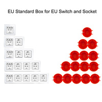 Boîte de jonction de type européen pour interrupteur et prise, fixation par vis, panneau conjoint, protection PVC V0