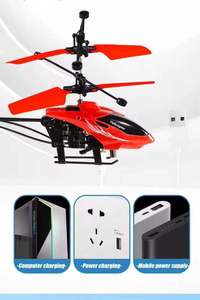 Mini Có Thể Sạc Lại Điều Khiển Từ Xa Bay Đồ Chơi Máy Bay Trực Thăng Nhựa Robot Điện Cho Trẻ Em Của Trò Chơi Ngoài Trời Bao Gồm Pin - Product Image 5