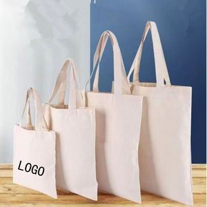 Sac fourre-tout en toile de taille moyenne personnalisable avec longue anse et motif lettres pour la publicité et les promotions commerciales - Logo personnalisé - Product Image 6