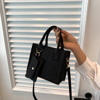 Sac à main portable en feutre grande capacité, trois pièces, vente en gros, sacs originaux, nouveau design 2023 pour femmes, luxe
