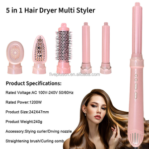 Juego <span class=keywords><strong>de</strong></span> peinado <span class=keywords><strong>de</strong></span> aire caliente multiestilo 5 en 1, secador <span class=keywords><strong>de</strong></span> pelo, cepillo, Alisador, secador <span class=keywords><strong>de</strong></span> pelo, peine <span class=keywords><strong>de</strong></span> peinado fácil para uso en viajes - Product Image 4