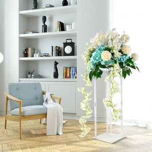60cm Dài rõ ràng cột rắn hình chữ nhật Acrylic Hoa cưới centerpieces hiển thị đứng - Product Image 4