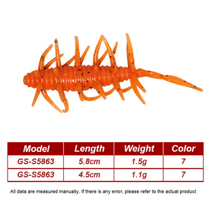 Esca Morbida 5.8cm/1.5g 4.5cm/1.1g per <span class=keywords><strong>Pesca</strong></span> Selvaggia con Testa Piombata Invertita, Esca Finta Galleggiante per Bass e <span class=keywords><strong>Pesci</strong></span> Testa di Serpente - Product Image 2