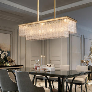 Lustre de luxe en cuivre massif à effet ondulé, style postmoderne créatif, pour salle à manger, chambre à coucher, luminaire pour salon grand format - Product Image 1