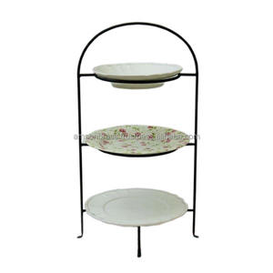 Vente chaude Plateau de service rond à 3 niveaux Plateau à gâteau à trois niveaux Stand High Tea Cake Stand - Product Image 1