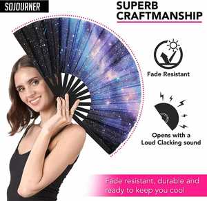 Abanico de Bambú Grande para Eventos, Fiestas y Espectáculos - Product Image 4