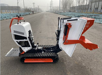 Mini-dumper Euro 5 EPA à démarrage électrique, chargeur hydraulique 500 kg avec pompe et moteur, dumper sur chenilles haute efficacité pour la construction