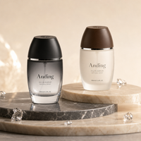 Flacon de parfum en verre vide de 50 ml personnalisé avec logo imprimé, vente en gros par le fabricant Anding Stock