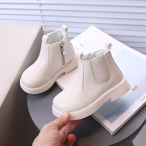 Botas para Niñas, Invierno, Otoño, Suela Suave, Cálidas, de Felpa, Zapatos de Exterior, Cuero Grueso, Botas para Niños y Niñas - Product Image 3