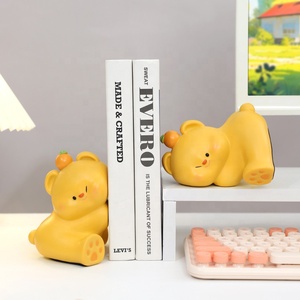Sujetalibros <span class=keywords><strong>de</strong></span> Oso Amarillo <span class=keywords><strong>de</strong></span> Poliresina Pintados a Mano, Ecológicos, <span class=keywords><strong>de</strong></span> ROOGO, Figura <span class=keywords><strong>de</strong></span> Animal Adorable, Soporte para Libros, para Hogar, Estudio u Oficina, Venta al Por Mayor - Product Image 6
