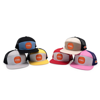 Casquette snapback tissée en maille avec logo patch OEM de haute qualité Casquette de camionneur personnalisée à 7 panneaux