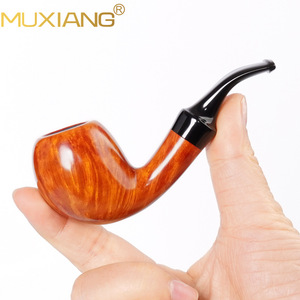 MUXIANG Briar Wood Smoking <strong>Pipe</strong> Bent Type Portable <strong>Palm</strong> Sized Tobacco <strong>Pipe</strong> - Product Image 1