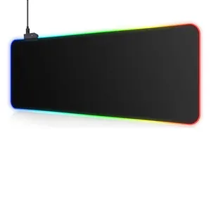 Tappetini per il Mouse poggiapiedi per il polso con luce a LED con tappetino per tastiera RGB tappetino per Mouse con superficie colorata impermeabile