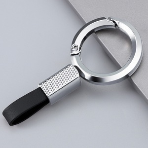 Wholesale Customizable Zinc Alloy Car Keytag with Leather Hook Fashionable <b>Keychain</b> for Business Men <b>Personalized</b> Car Accessory - Product Image 4