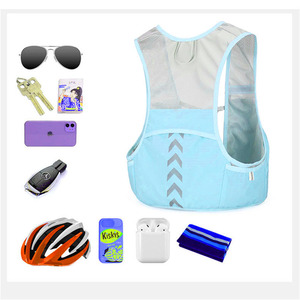 Gilet d'hydratation bleu gris léger pour course à pied, sports de plein air, résistant à l'eau, marathon, cyclisme, randonnée, sac à dos pour hommes - Product Image 1
