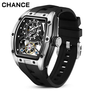 Montres automatiques pour hommes à cadran ajouré, boîtier en acier inoxydable, mouvement mécanique, montre-bracelet étanche 3ATM - Product Image 3