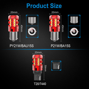 NAO – ampoule Led T20 et puce 23 watts P21W PY21W 7440, éclairage d'intérieur de voiture, vente en gros - Product Image 3