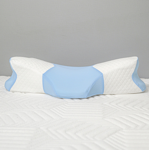 Almohada ortopédica de espuma viscoelástica cervical de rebote lento en forma de mariposa de doble altura para personas que duermen de cara - Product Image 5