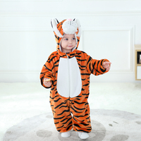 TONWHAR Grosir Baju Bayi Musim Dingin Desain Harimau Tebal Lucu, Setelan Merangkak untuk Balita