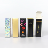 Petit emballage en carton de beauté avec logo personnalisé Brillant à lèvres Boîte cosmétique Papier cadeau Produit personnalisé de luxe pas cher Guangdong LX