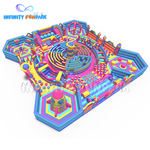 Thiết kế mới thư bị trả lại lâu đài Combo công viên mặt hàng khóa học trở ngại trượt Mê Cung trò chơi Inflatable sân chơi giải trí công viên thiết bị - Product Image 4