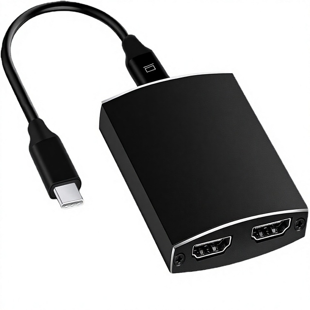 Hardrock 4K 60Hz USB-C to Dual for Adapter FCC CE Certified Model 02H4U OLP Protection