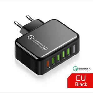 New Design 5-port USB QC3.0 Fast Charging Head Android Mobile Phone Travel Wall Charger - Product Image 3