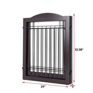 Clôture pour chien de haute qualité à bas prix Barrière pour chien en bois Clôture pour animaux de compagnie extérieure avec 4 panneaux à vendre - Product Image 6