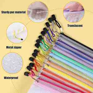Bolsas de Malla Transparentes Personalizadas con Cierre, Bolsa Impermeable de Plástico para Documentos, Carpeta para Archivos A4, Bolsa Transparente de PVC para Documentos - Product Image 3